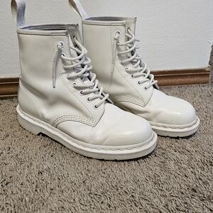 Dr. Martens White Lace-Up Women's Boots
